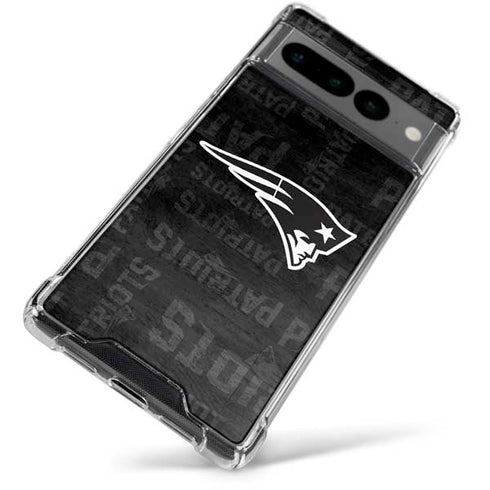 NFL New England Patriots Black & White Google Pixel 7 Pro Clear Case